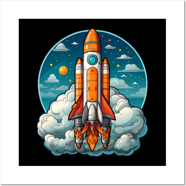 AI Generated Rocketship Wall Art by Keciu's Shop